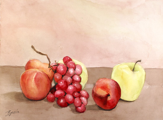 Grapes Peaches & Apples