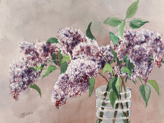 Lilac in Glass Vase