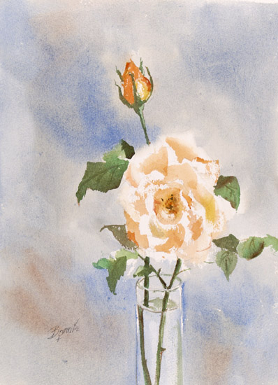Peace Rose with Bud