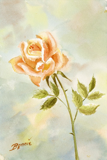 Single Orange Rose