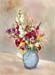 Bouquet in Blue Vase