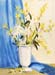 Forsythia & Blue Curtain