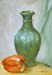 Green Vase & Red Pepper