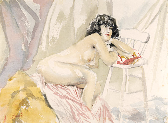 Nude Leaning - Landscape