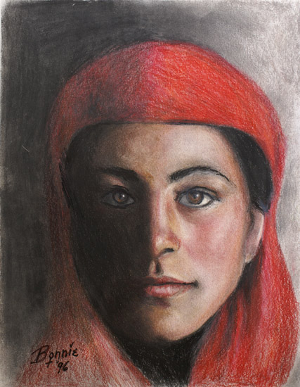 Woman in Red Hood