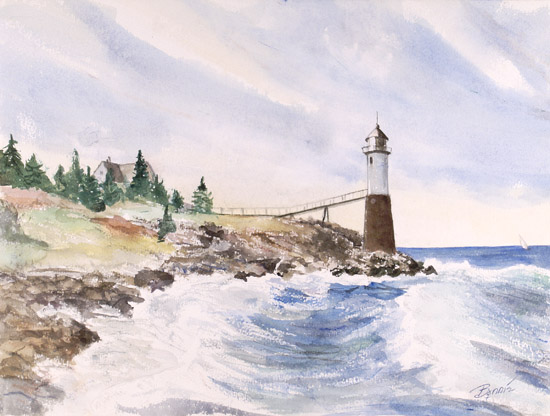 Lighthouse with Bridge
